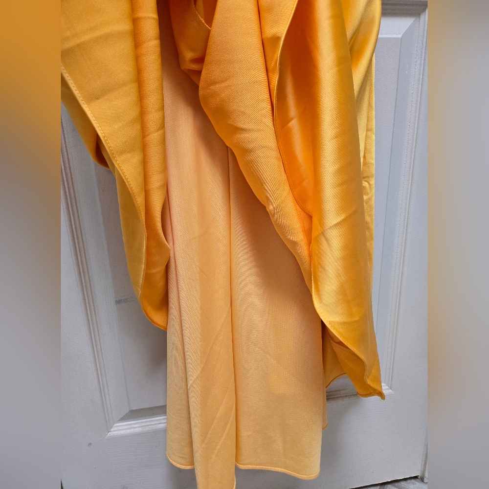 NWT Ieena for Mac Duggal 55693 Marigold Empire Waist Bishop Sleeve Dress, Size 2 - Picture 11 of 11